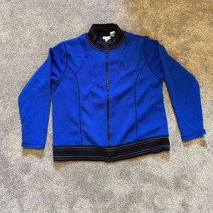 Blue zip up